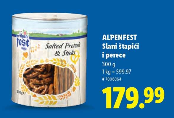 Alpenfest Slani štapići i perece