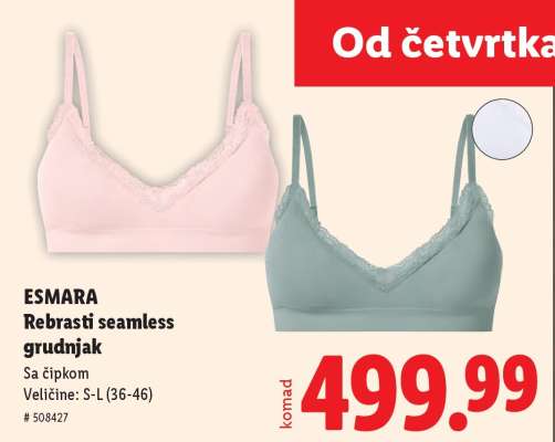 ESMARA Rebrasti seamless grudnjak