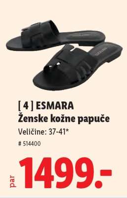 ESMARA Ženske kožne papuče