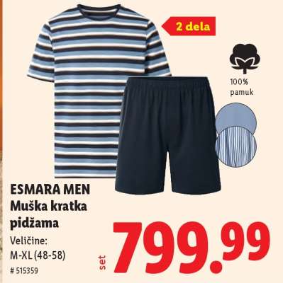 esMara MEN Muška kratka pidžama