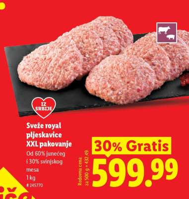 Sveže royal pljeskavice XXL pakovanje