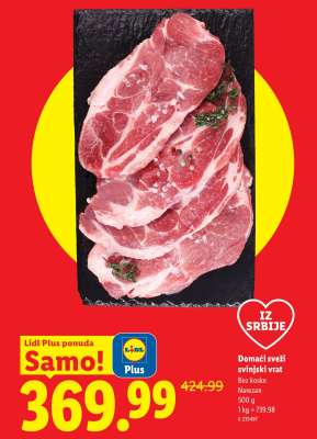 Domaći sveži svinjski vrat