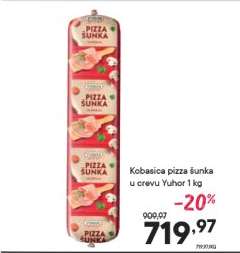 Kobasica pizza šunka u crevu Yuhor 1 kg