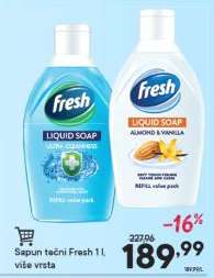 Sapun tečni Fresh 1l, više vrsta
