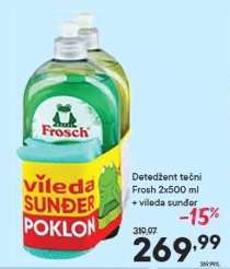 Detedžent tečni Frosh 2x500 ml + vileda sunder