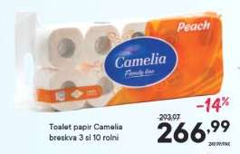 Toalet papir Camelia breskva 3 sl 10 rolni