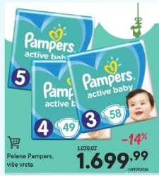 Pelene Pampers više vrsta