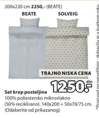 SET KREP POSTELJINE