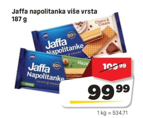 Jaffa napolitanka više vrsta 187 g
