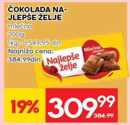 ČOKOLADA NAJLEPŠE ŽELJE