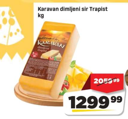 Karavan dimljeni sir Trapist