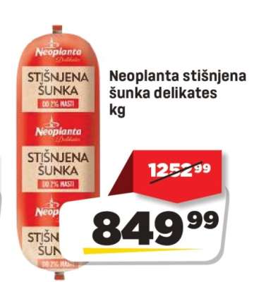 Neoplanta stisnjena šunka delikates kg