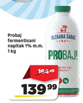Probaj fermentisani napitak 1% m.m.