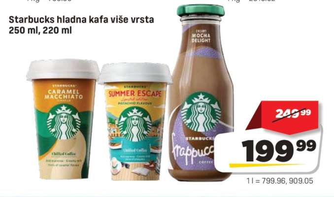 Starbucks hladna kafa više vrsta 250 ml, 220 ml