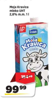 Moja Kravica mleko UHT 2,8% m.m. 1 l