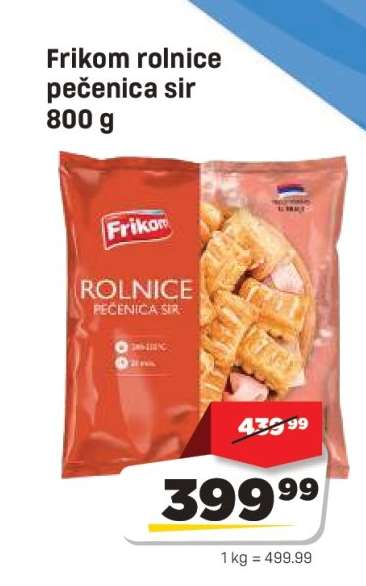 Frikom rolnice pečenica sir 800 g