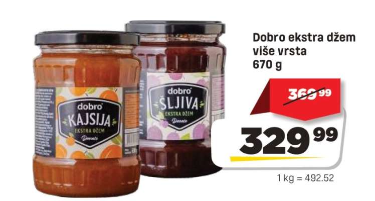Dobro ekstra džem više vrsta 670 g