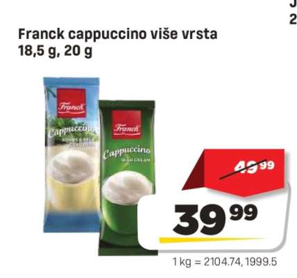 Franck cappuccino više vrsta