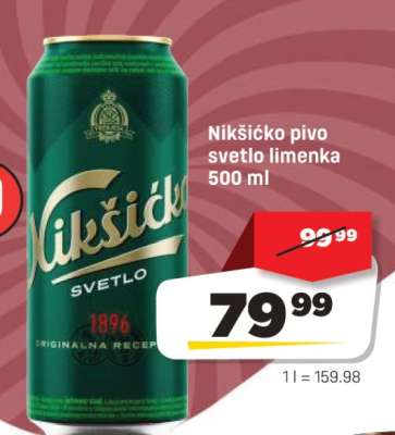 Nikšićko pivo svetlo limenka 500 ml
