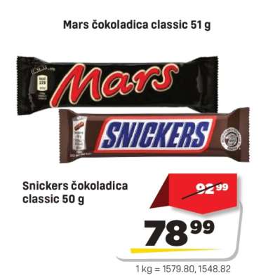Snickers čokoladica classic 50 g