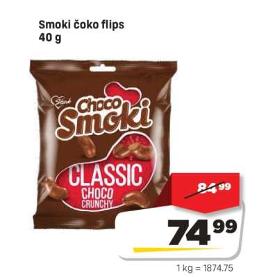 Smoki čoko flips 40 g