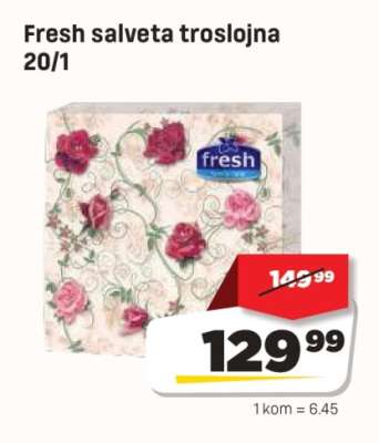 Fresh salveta troslojna 20/1