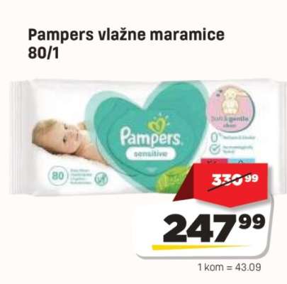 Pampers vlažne maramice 80/1