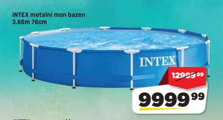 INTEX metalni mon bazen 3.66m 76cm