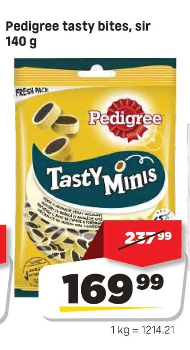 Pedigree Tasty Bites, sir 140 g
