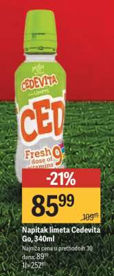 Napitak limeta Cedevita Go, 340ml