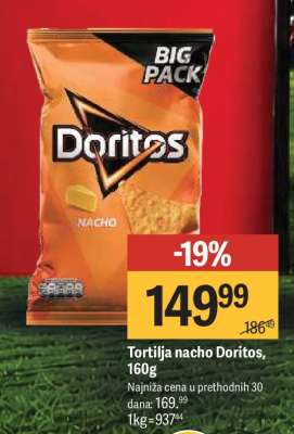 Tortilja nacho Doritos, 160g