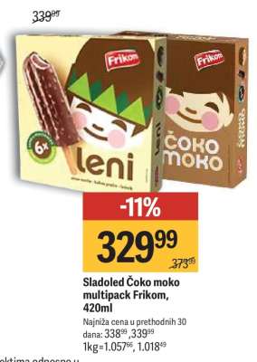 Sladoled Čoko moko multipack Frikom, 420ml