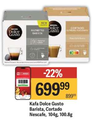 Kafa Dolce Gusto Barista, Cortado Nescafe, 104g, 100.8g