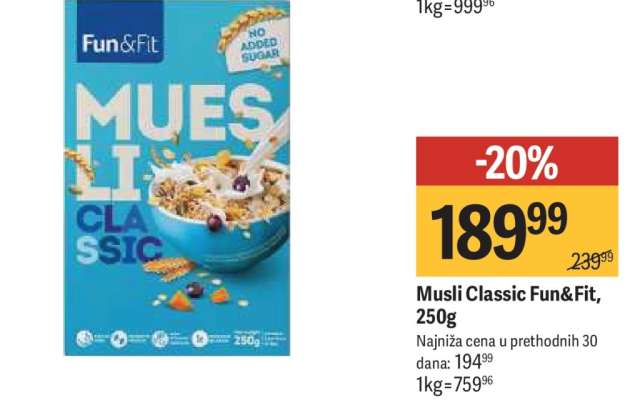 Musli Classic Fun Fit 250g