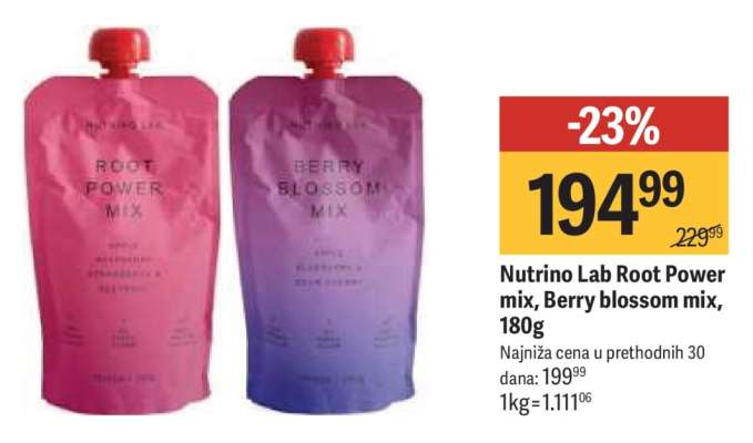 Nutrino Lab Root Power mix, Berry blossom mix, 180g