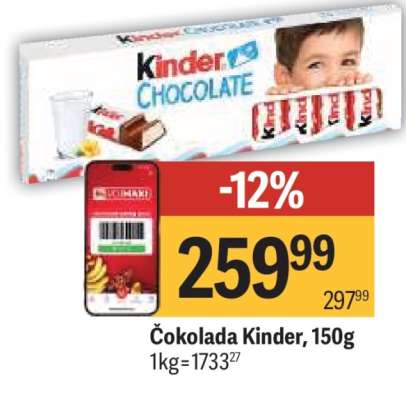 Čokolada Kinder 150g