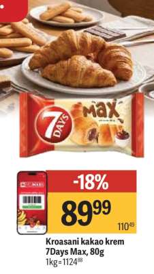 Kroasani kakao krem 7Days Max, 80g