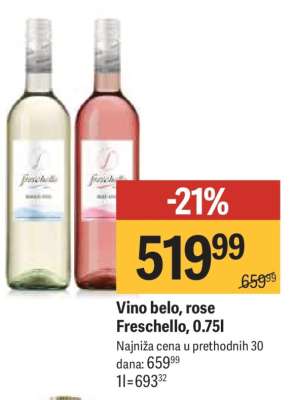 Vino belo , rose Freschello 0.75L