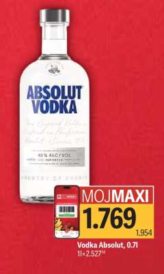 Vodka Absolut, 0,7l