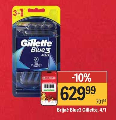 Brijač Blue3 Gillette, 4/1