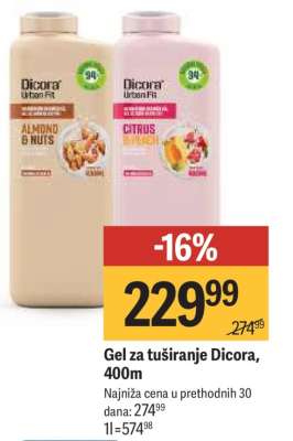 Gel za tuširanje Dicora, 400m