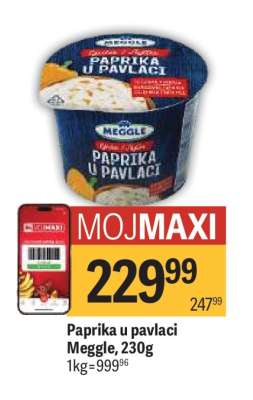 Paprika u pavlaci Meggle 230g