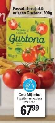 Passata bosiljak&origano Gustona, 500g
