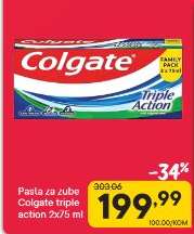 Colgate triple action 2x75 ml