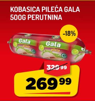 Kobasica Pileća Gala 500g Perutnina