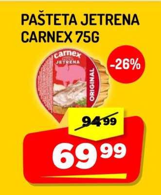 PAŠTETA JETRENA CARNEX 75g