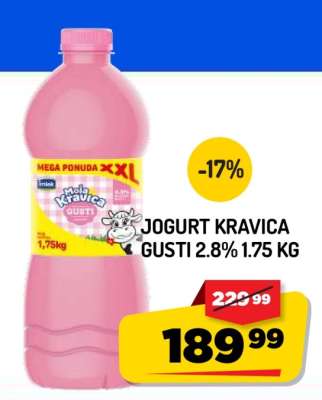 JOGURT KRAVICA GUSTI 2.8% 1.75 KG
