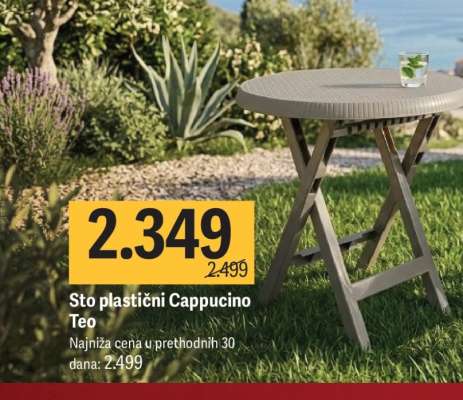 Sto plastični Cappucino Teo