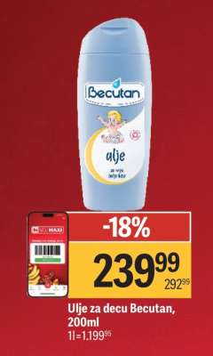 Ulje za decu Becutan, 200ml