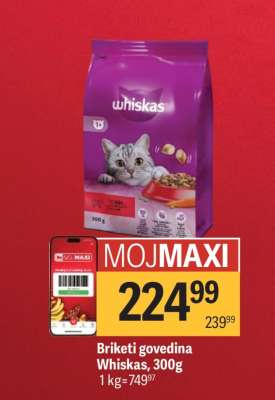 Briketi govedina Whiskas, 300g
